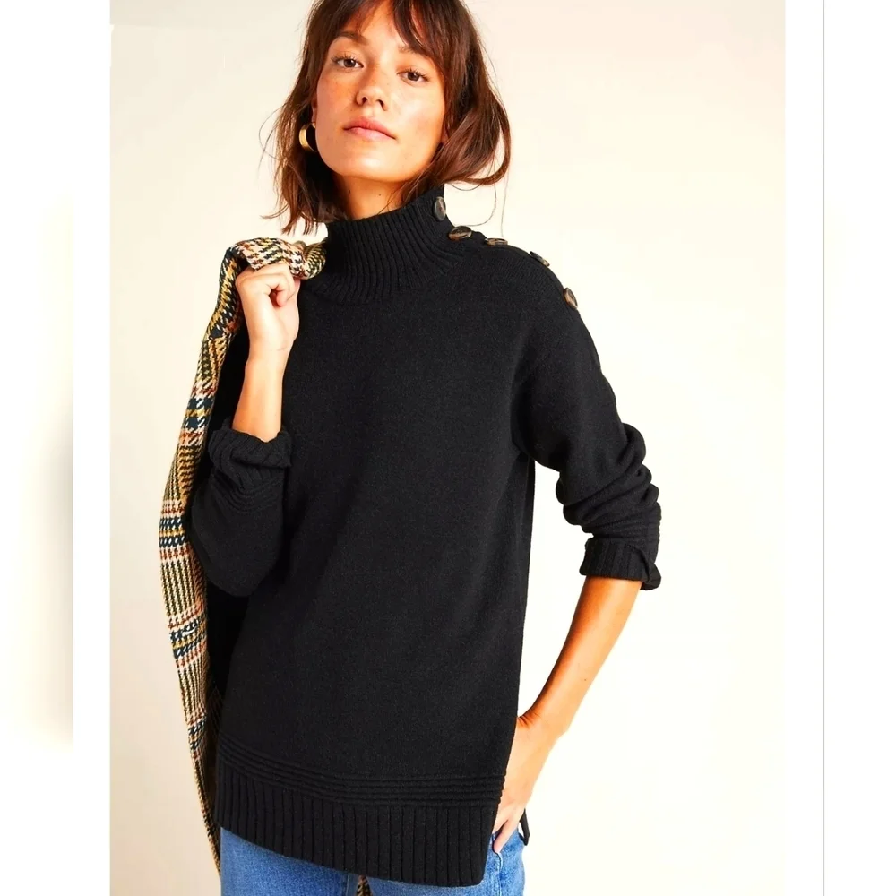 Anthropologie Margarita Tunic Sweater in Olive